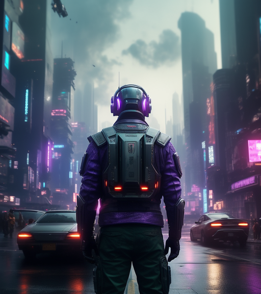 A futuristic cityscape rises into - Free AI Photo Generator - starryai