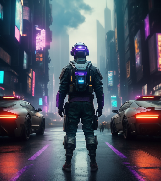 A futuristic cityscape rises into - Free AI Photo Generator - starryai