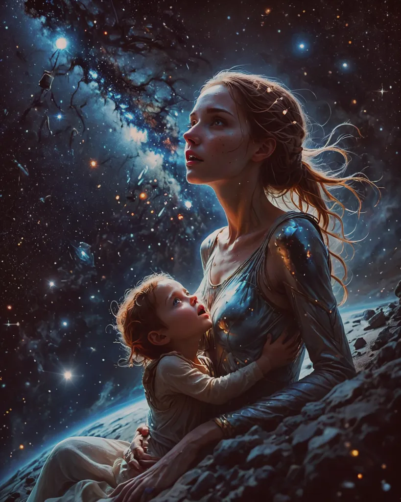 A female humanoid alien meets - Free AI Photo Generator - starryai
