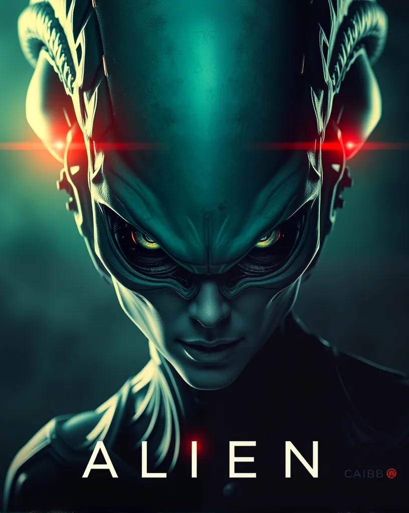 A movie style portrait Alien, lit - Free AI Photo Generator - starryai