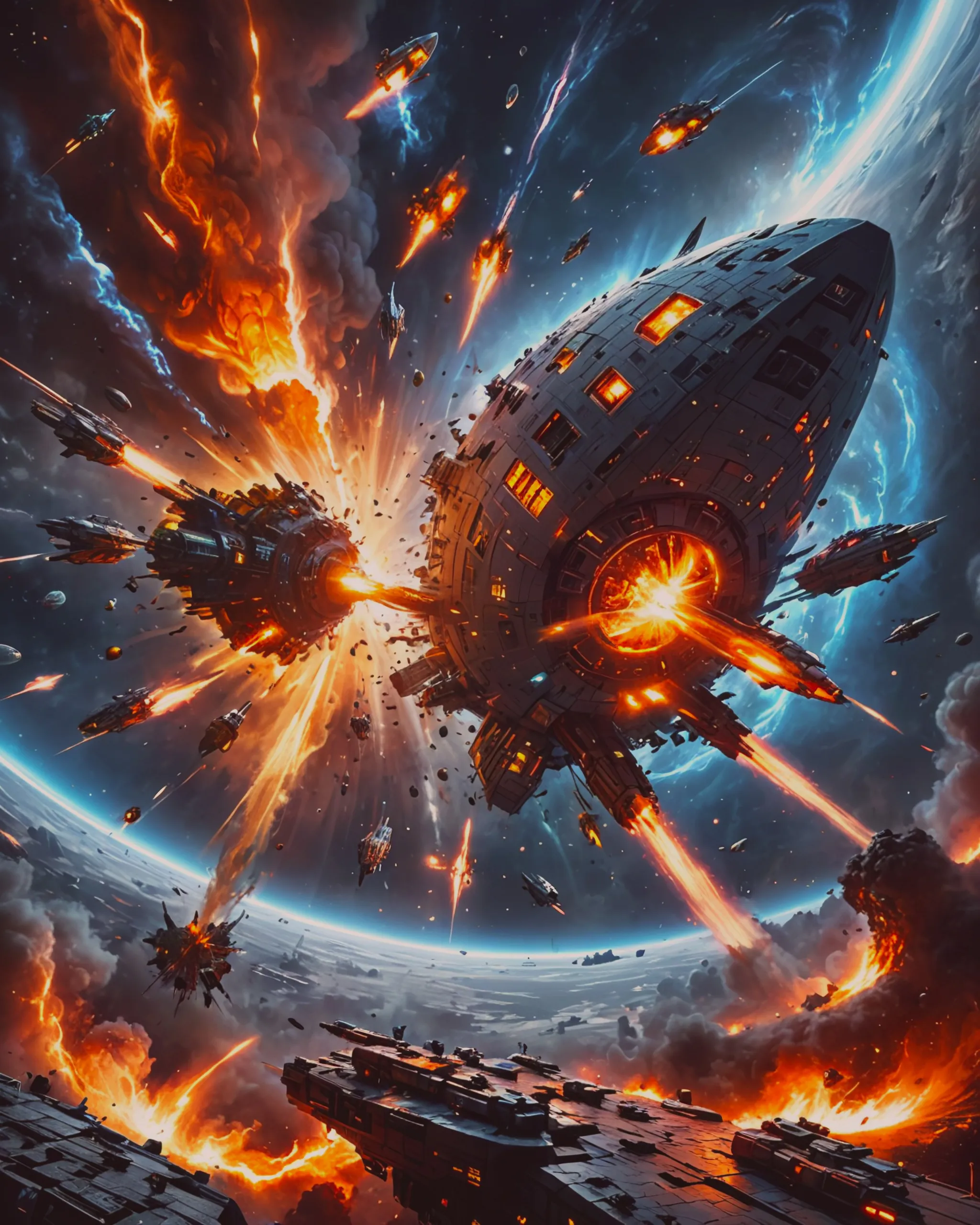 Galactic battle - Free AI Photo Generator - starryai