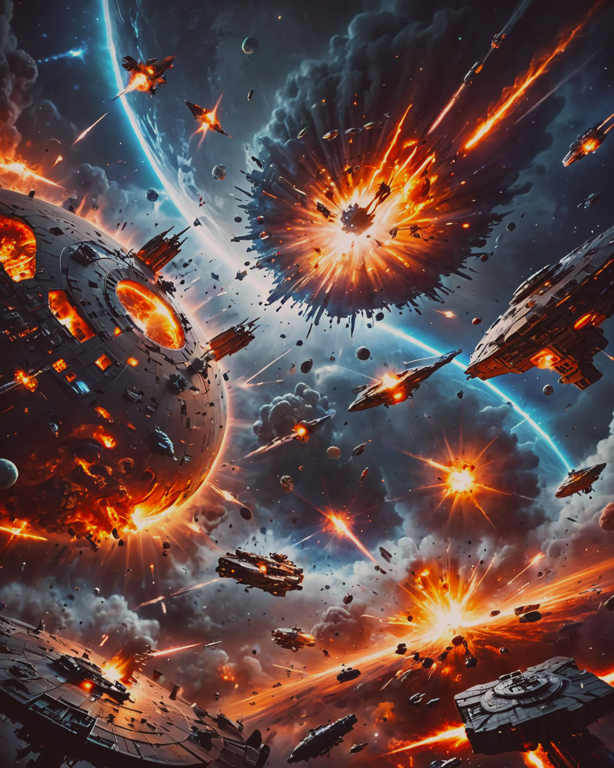 Galactic battle - Free AI Photo Generator - starryai