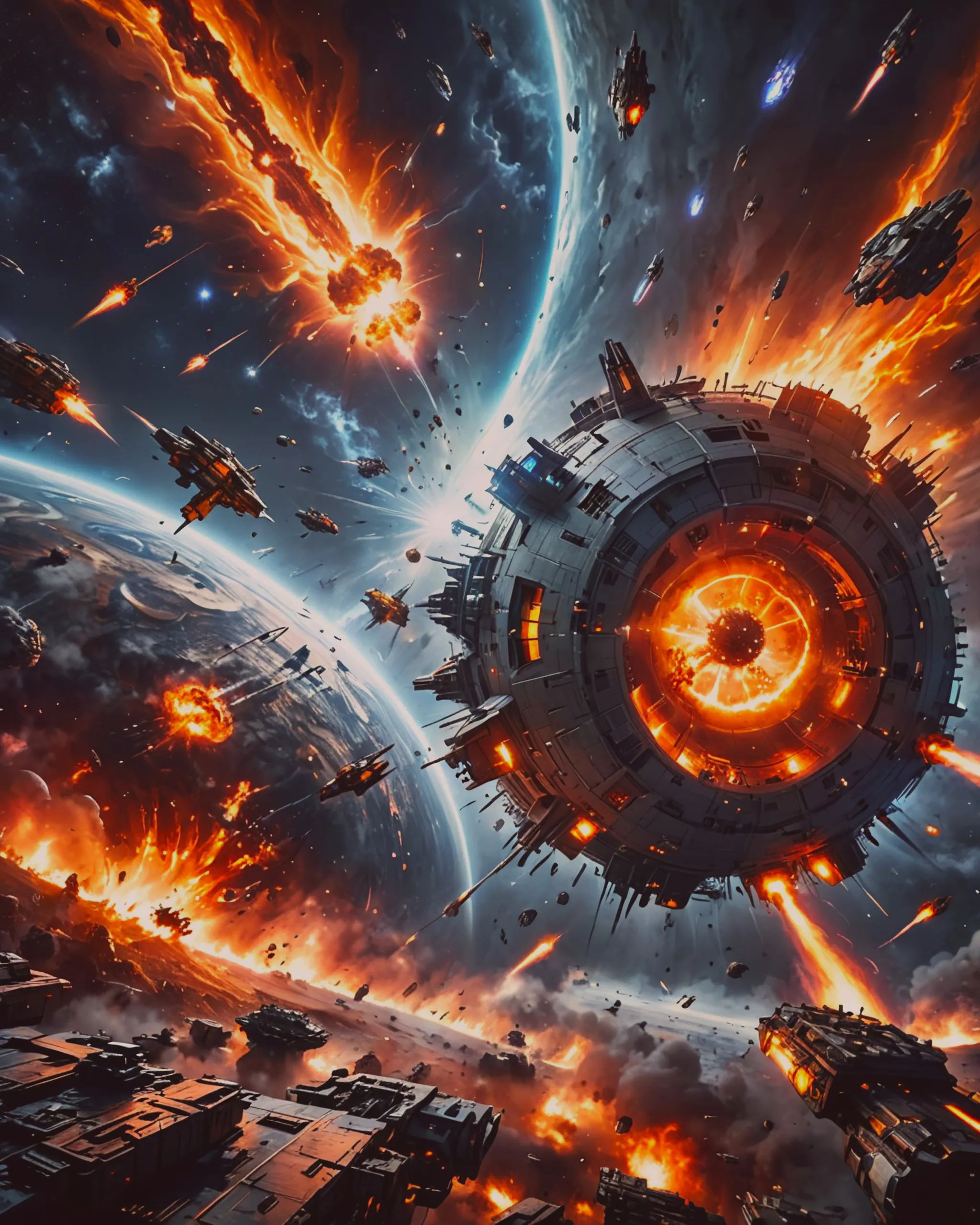 Galactic battle - Free AI Photo Generator - starryai