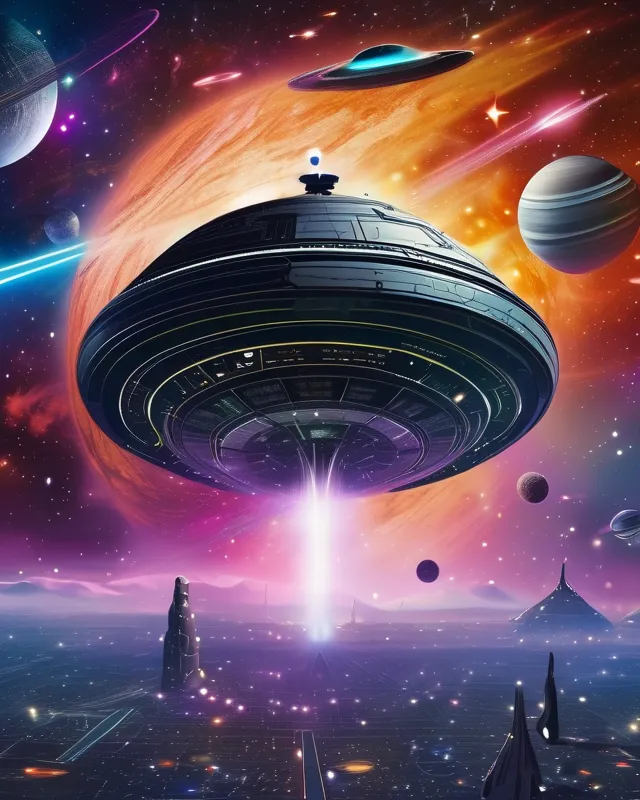 A war being fought space between - Free AI Photo Generator - starryai