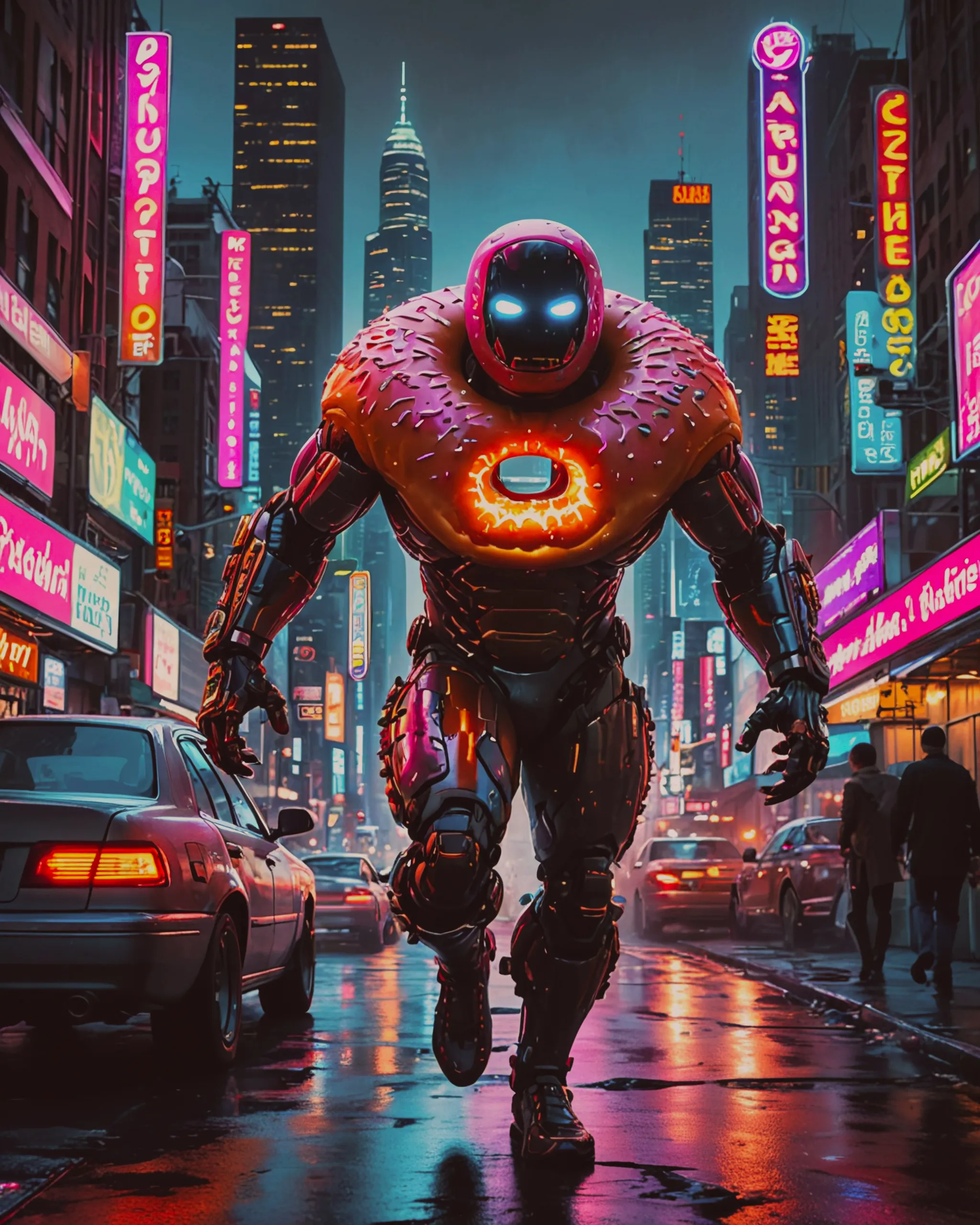 Meat Cyborg Half human, half food, cyborg, - Free AI Photo Generator - starryai