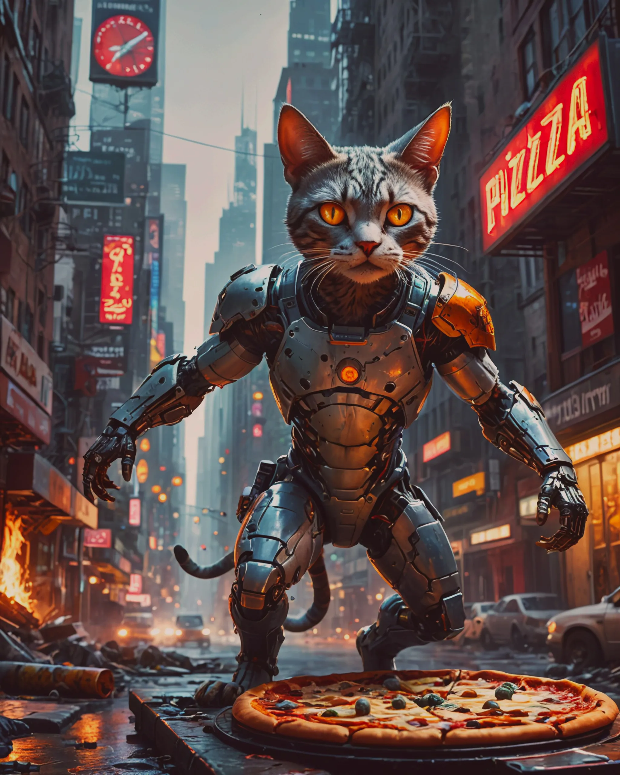 Meat Cyborg Half human, half food, cyborg, - Free AI Photo Generator - starryai