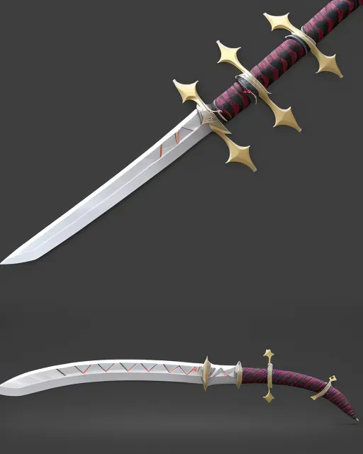 A cyber sword ultra dynamic - Free AI Photo Generator - starryai