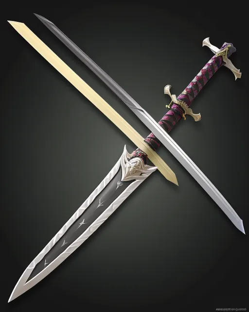 A cyber sword with ultra dynamic detail 