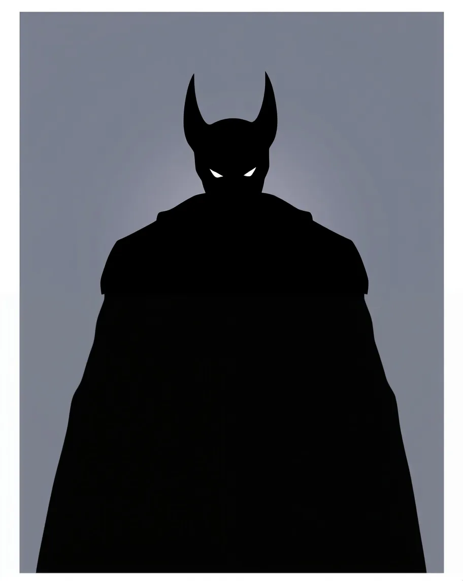 Dark silhouette a bat-faced man. - Free AI Photo Generator - starryai