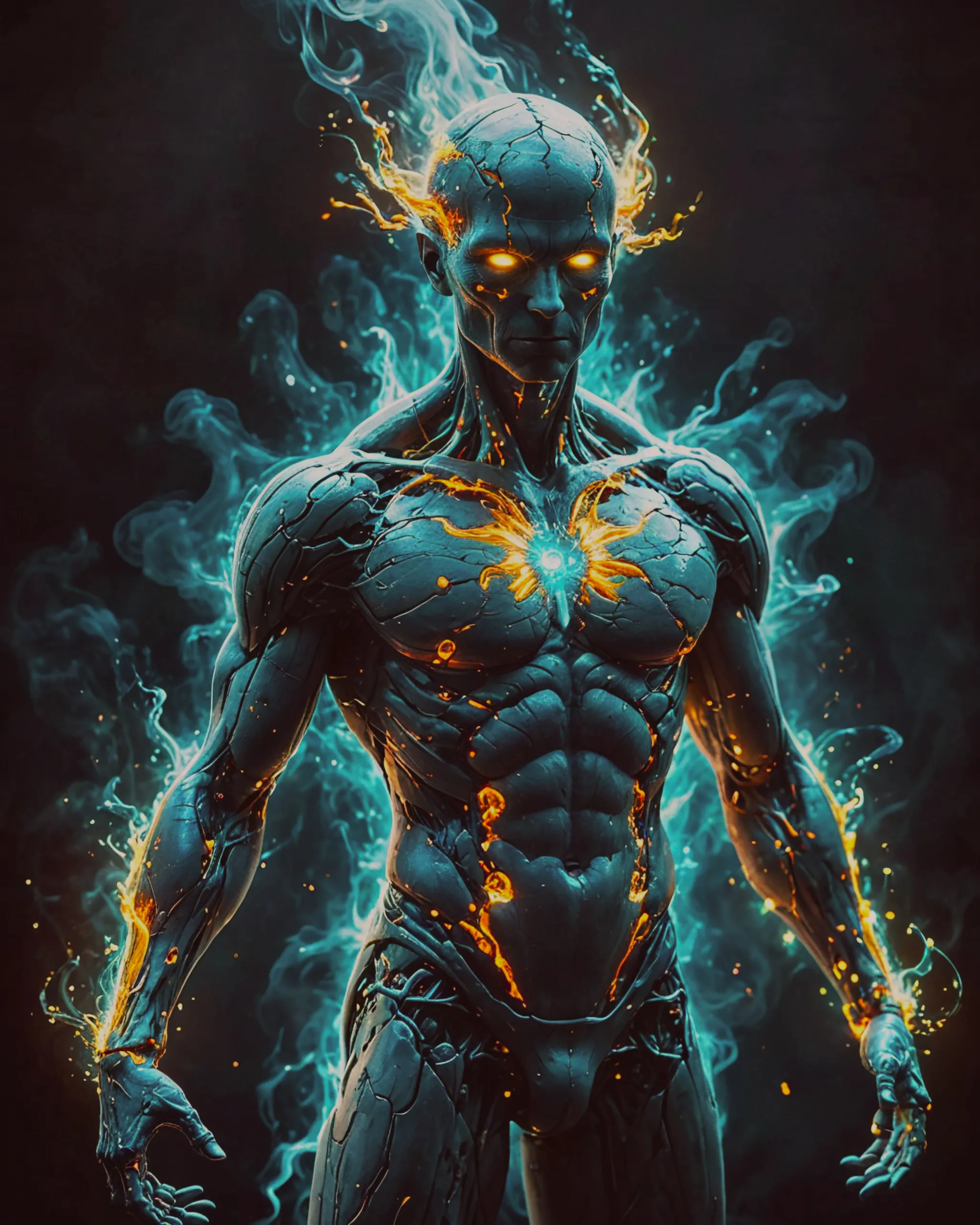 A spirit made electricity holding - Free AI Photo Generator - starryai