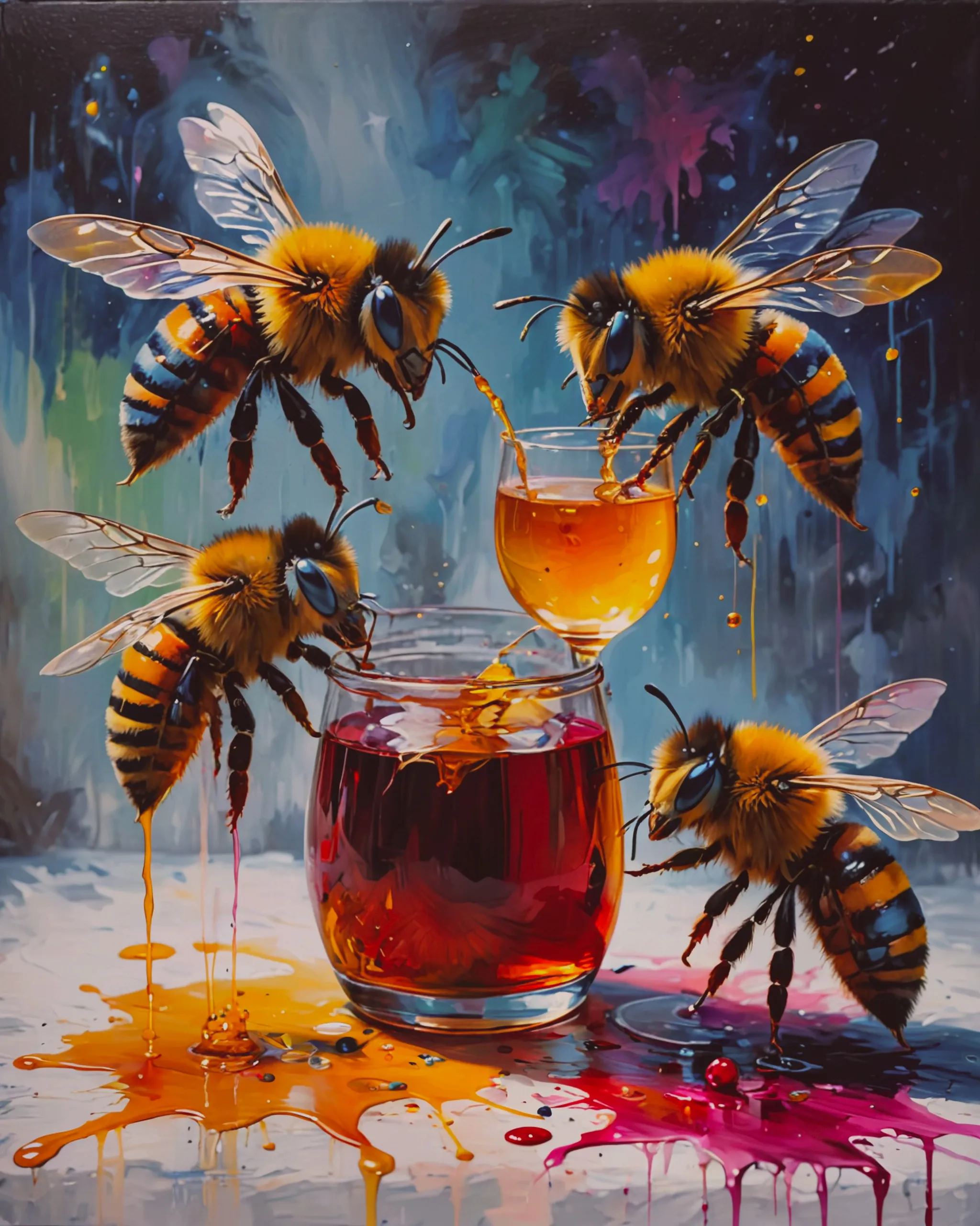 bees painting 