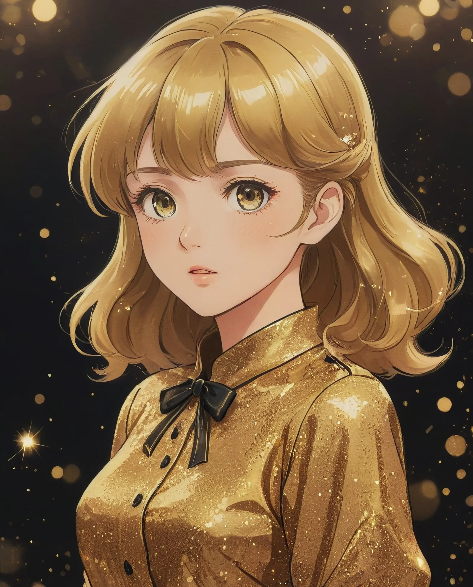 Golden glitter girl