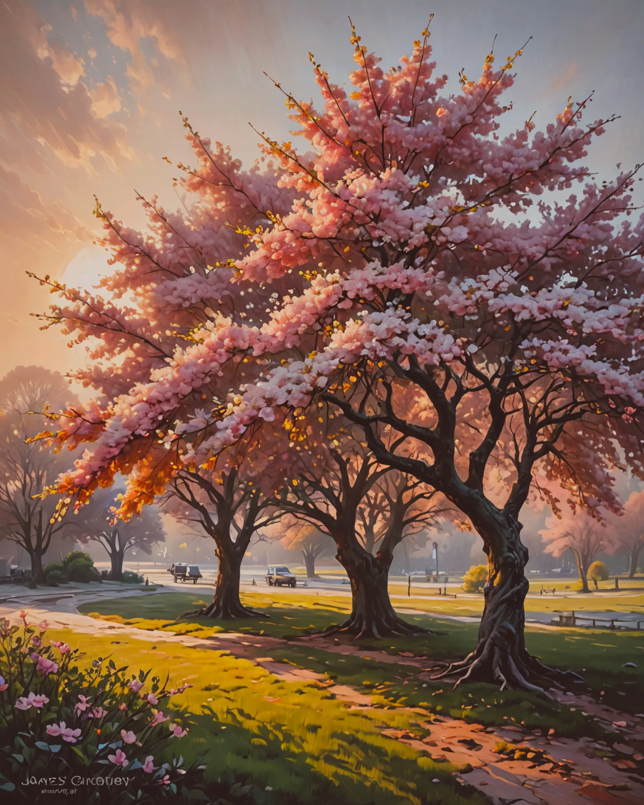 A tranquil morning scene a serene - Free AI Photo Generator - starryai