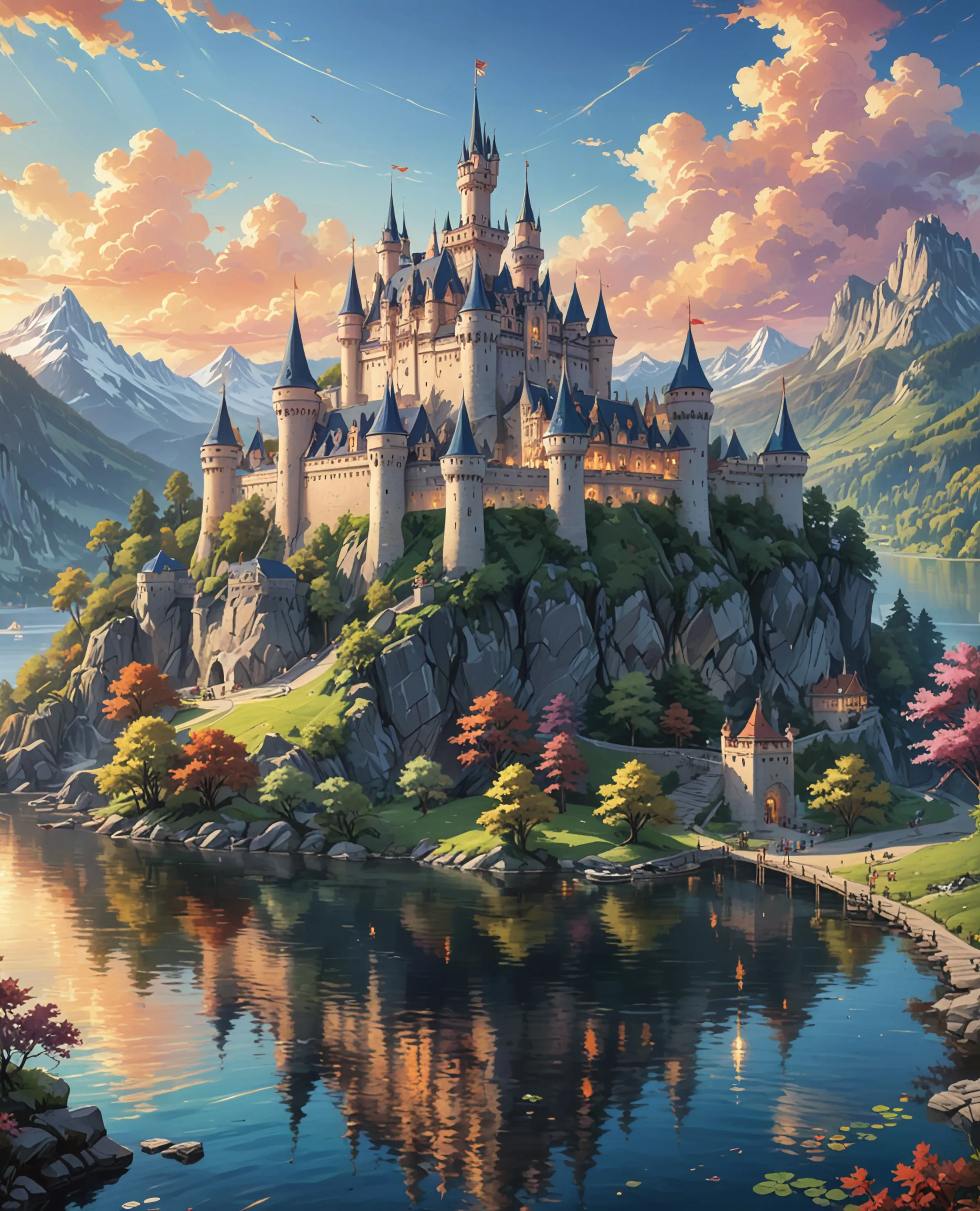 a beautiful castle a coronation - Free AI Photo Generator - starryai