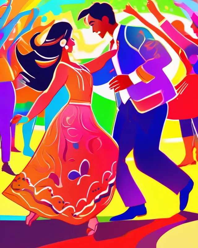 dancing colors - Free AI Photo Generator - starryai