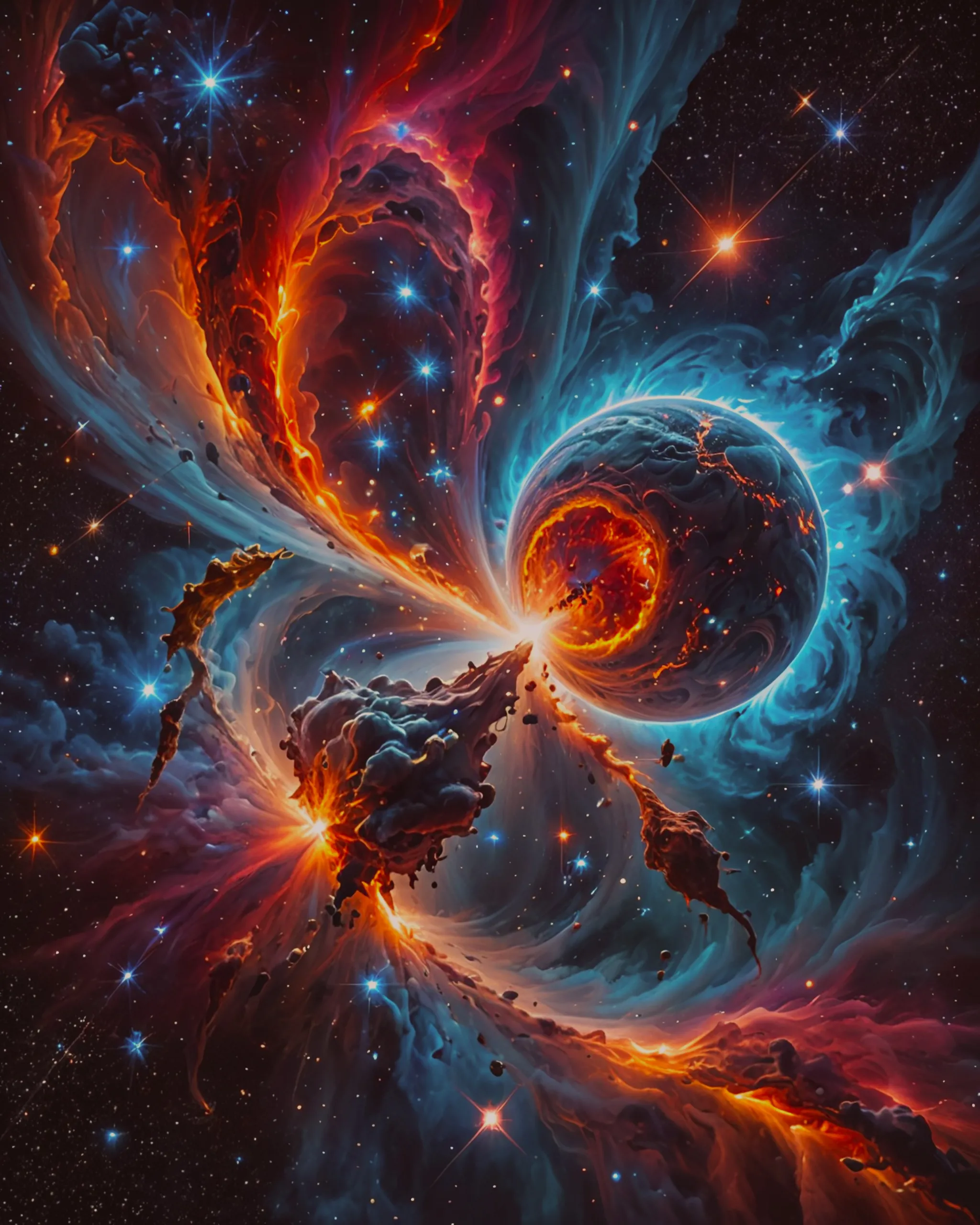 ethereal scene a galaxy being as - Free AI Photo Generator - starryai