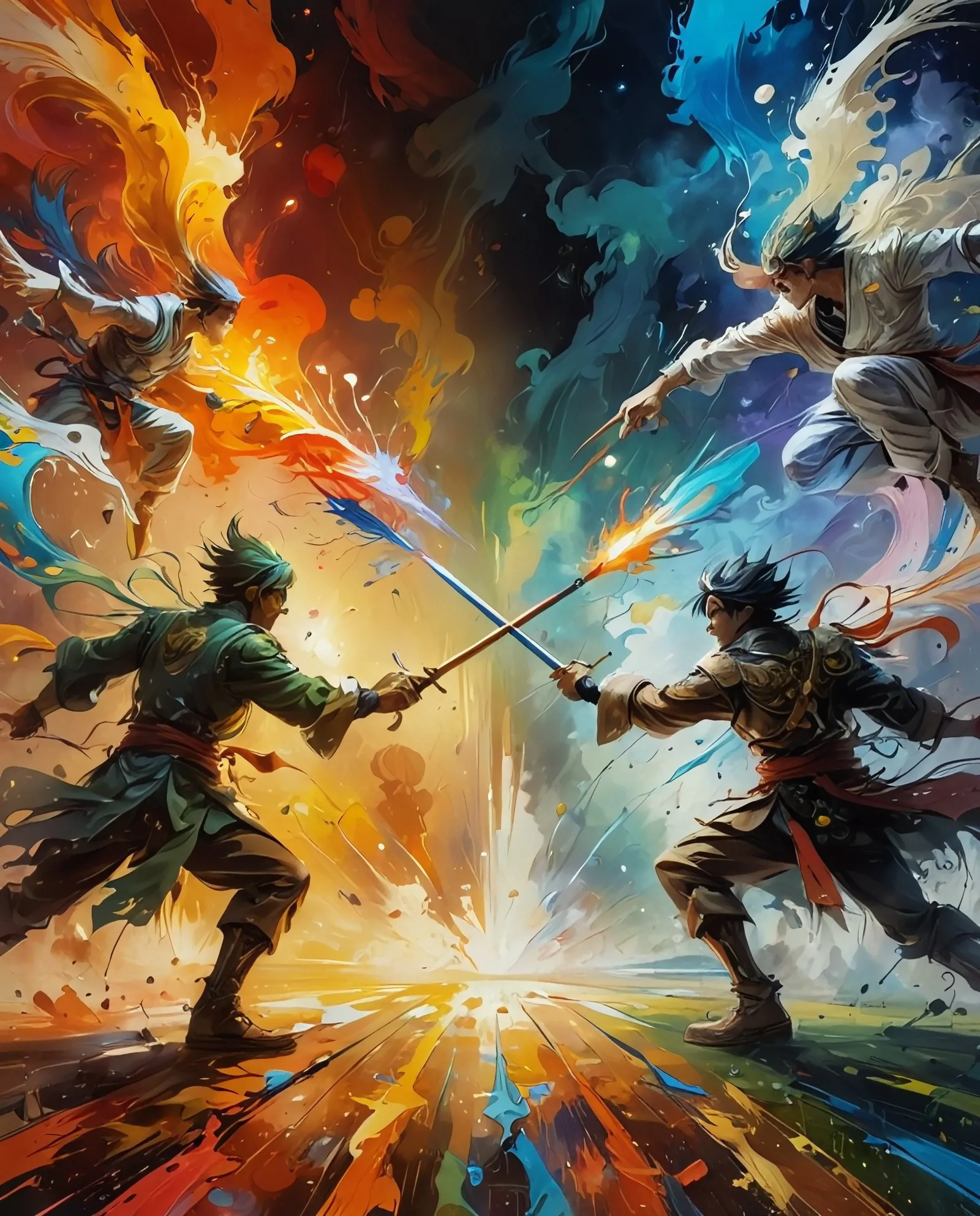 Imagine a dramatic scene where - Free AI Photo Generator - starryai