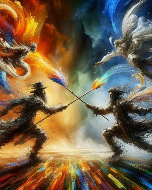 Imagine a dramatic scene where - Free AI Photo Generator - starryai