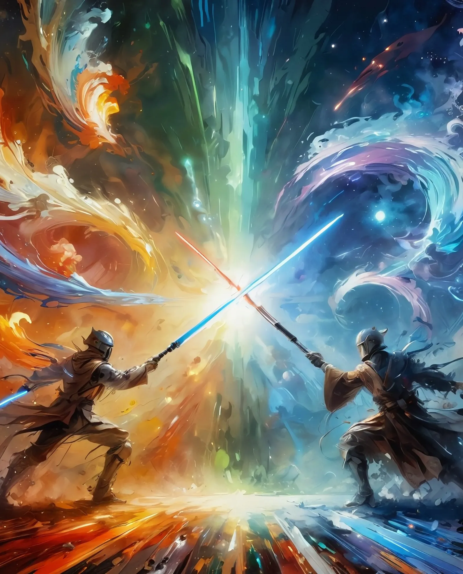 Imagine a dramatic scene where - Free AI Photo Generator - starryai