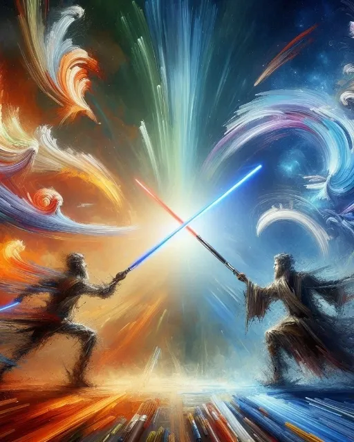 Imagine a dramatic scene where - Free AI Photo Generator - starryai