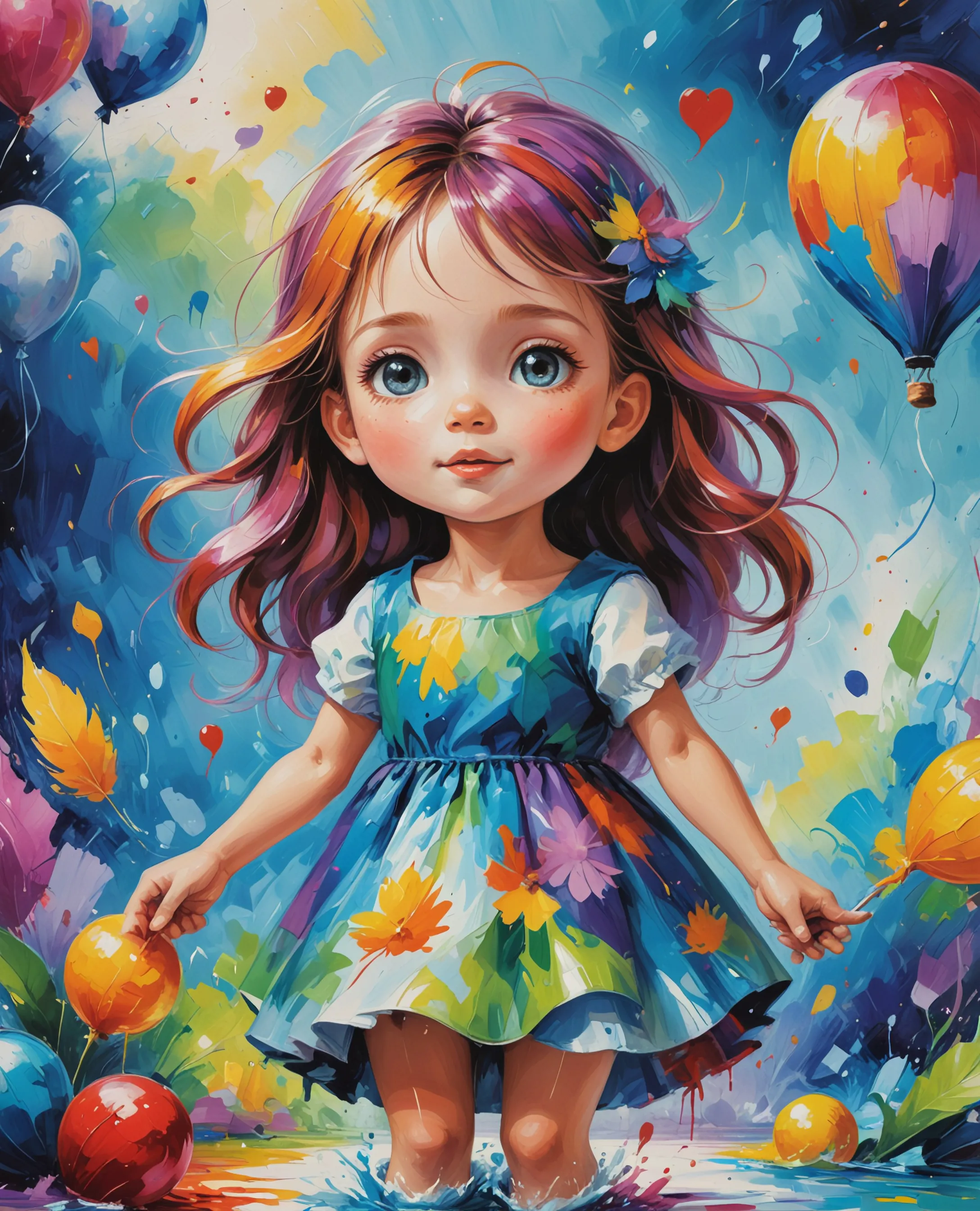 Brush realm children made love - Free AI Photo Generator - starryai