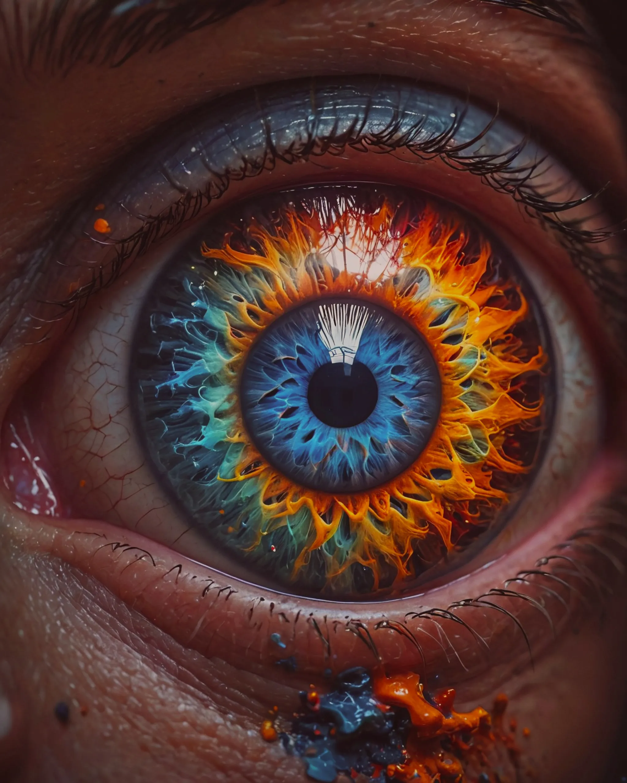 A gorgeous eyeball vivid visions - Free AI Photo Generator - starryai