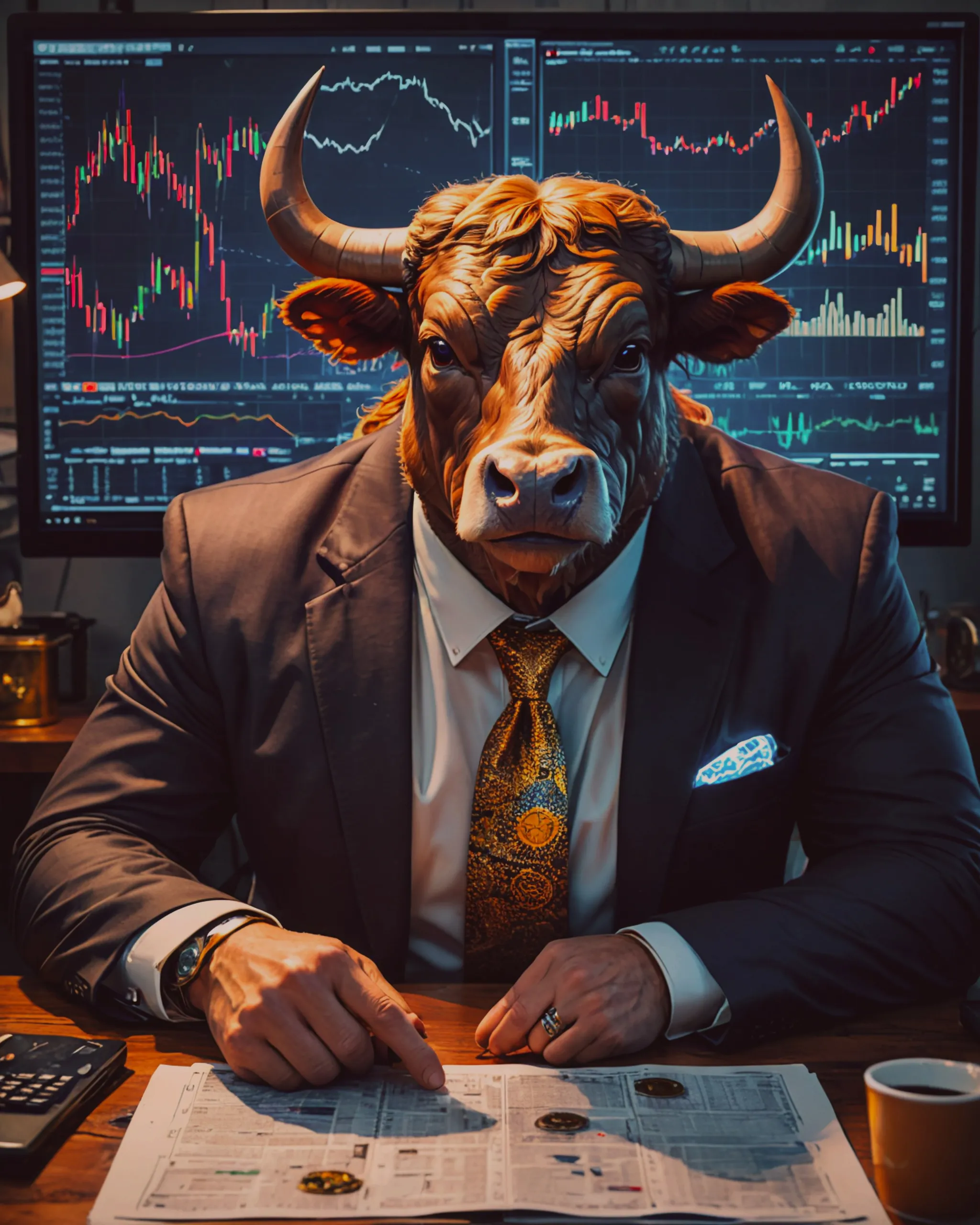 Bull is engaged in crypto sales, studies charts and tokenomics of the market