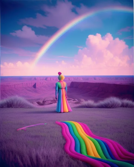 horizon glows colors a rainbow, - Free AI Photo Generator - starryai