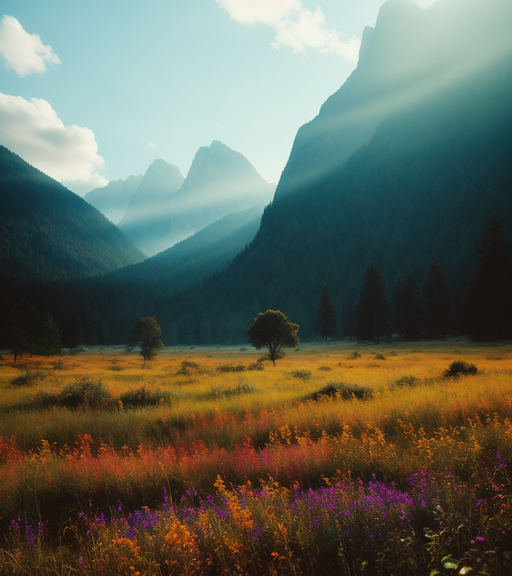 a magic landscape - Free AI Photo Generator - starryai