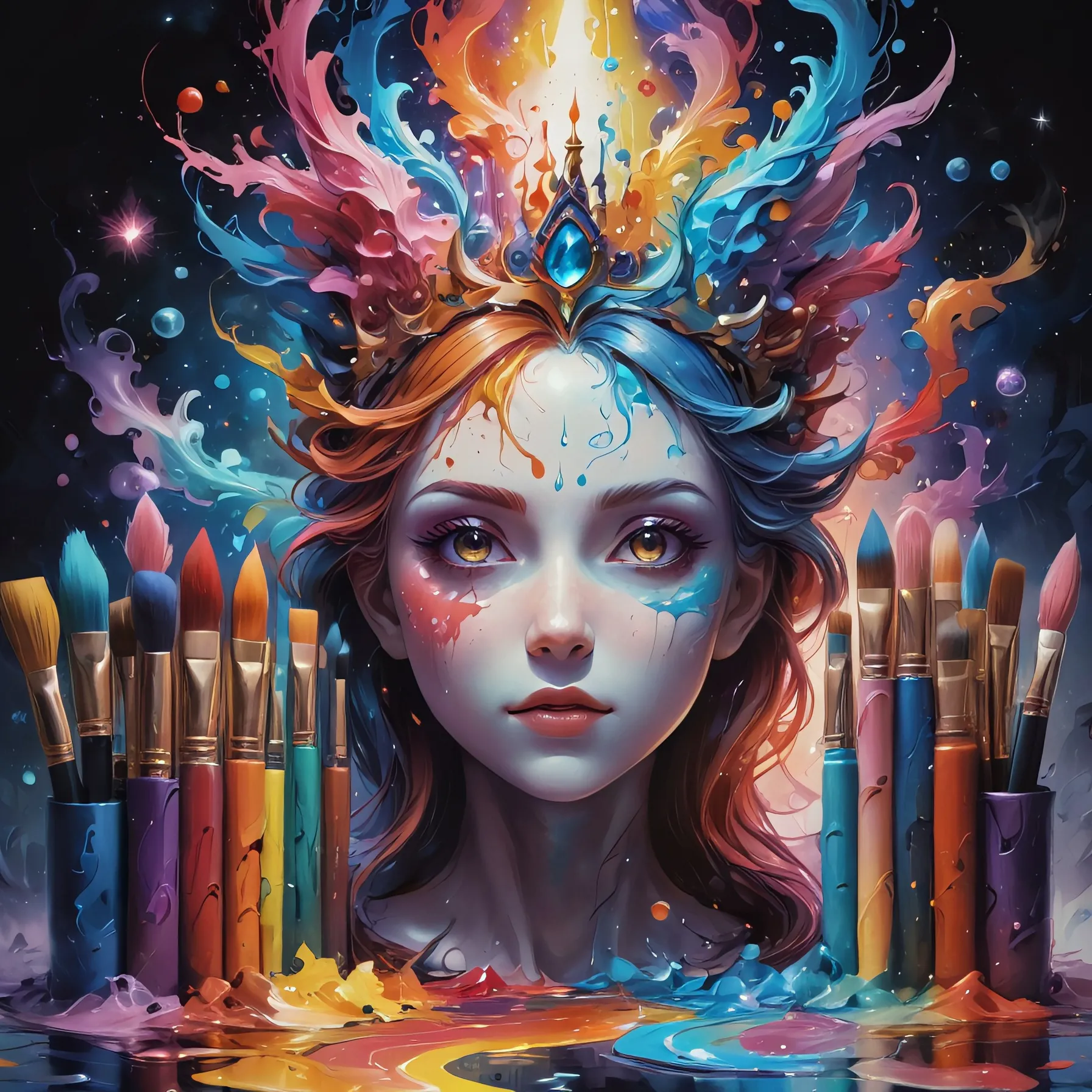 A brush kingdom, bright - Free AI Photo Generator - starryai