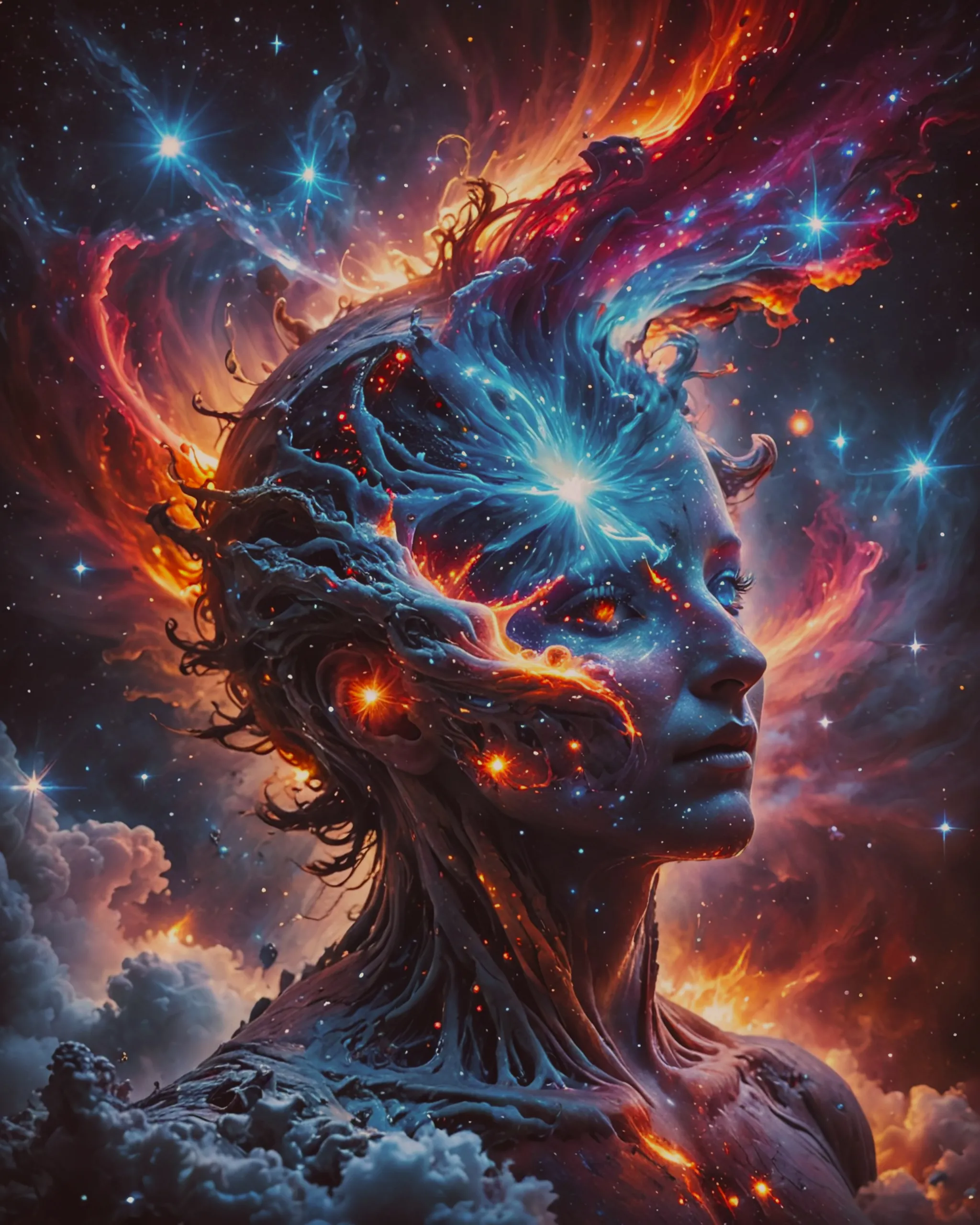 A cosmic being wandering through - Free AI Photo Generator - starryai