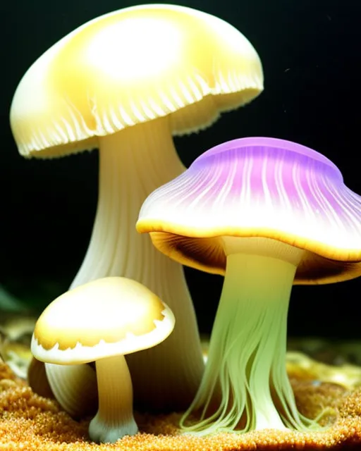 Hybrid mushrooms jellyfish - Free AI Photo Generator - starryai