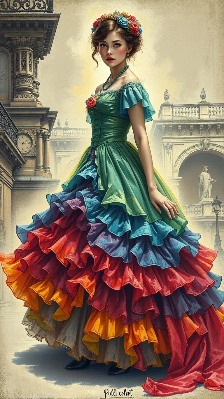 princess a dress (made colorful - Free AI Photo Generator - starryai
