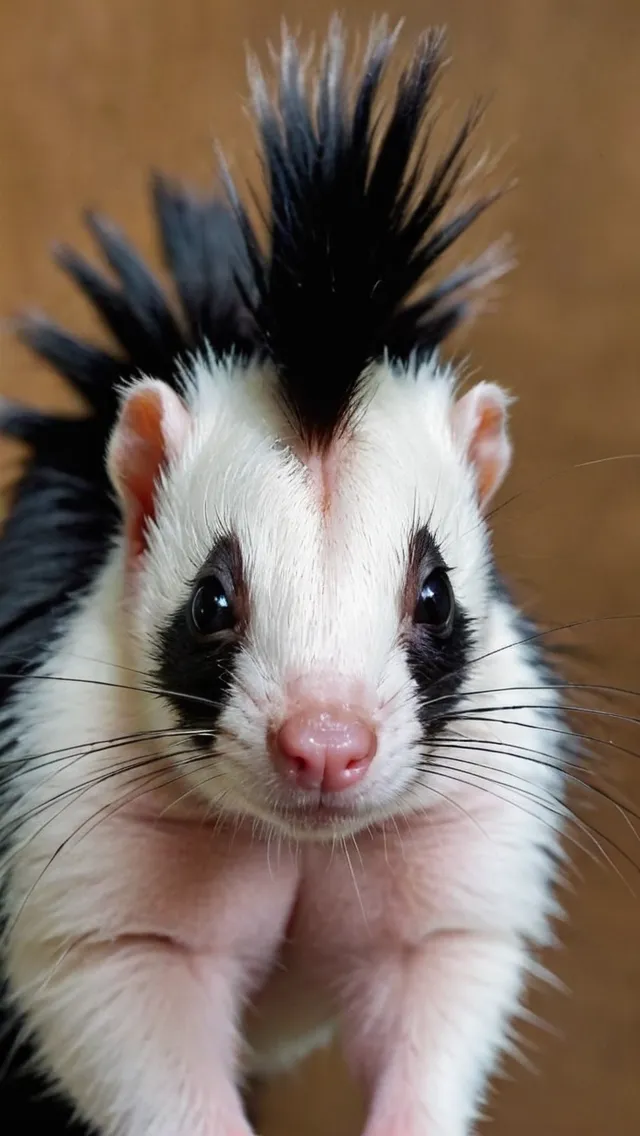 Skunk Mullet Hair and a Beautiful Face 