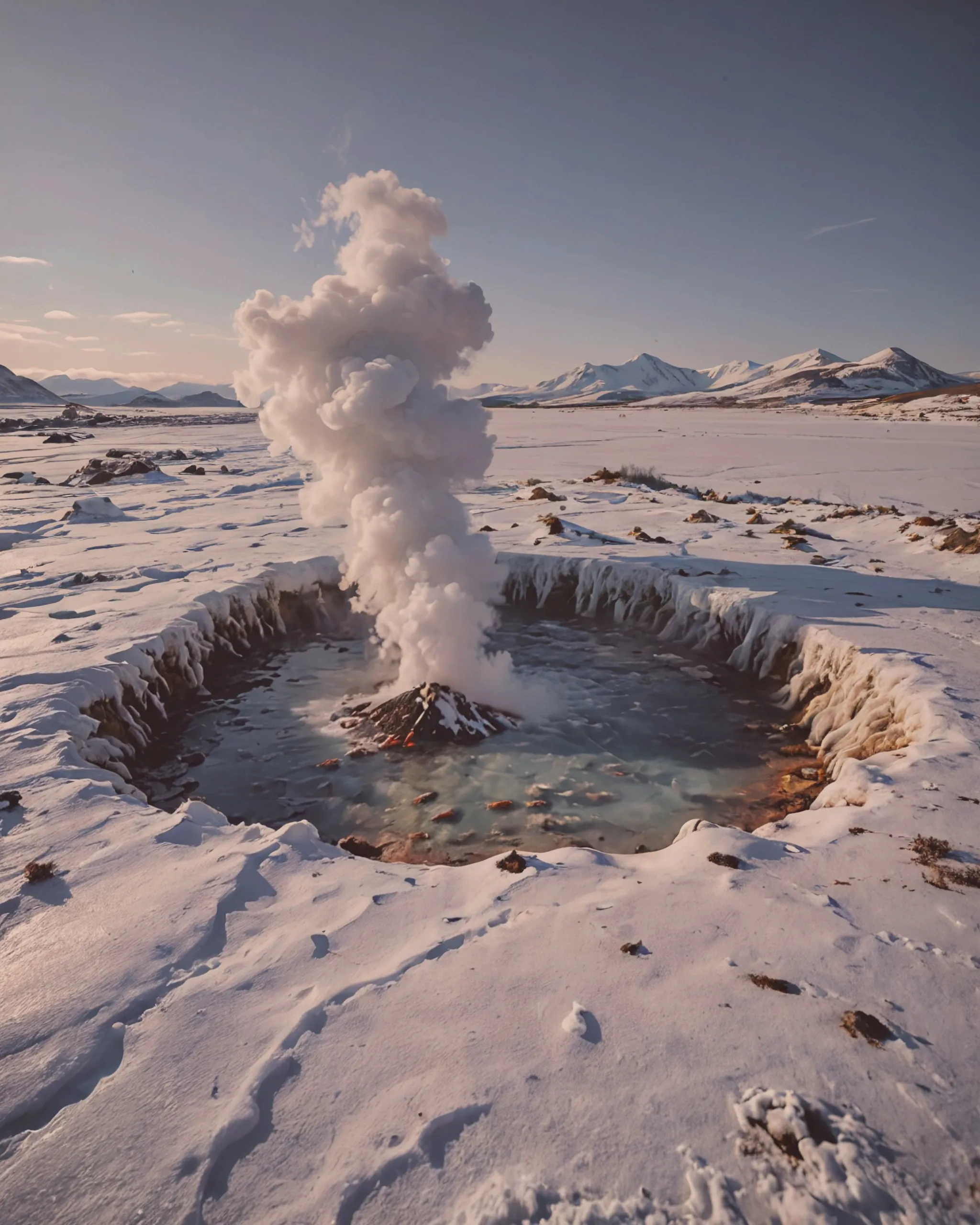 icy snowy wasteland. No one - Free AI Photo Generator - starryai