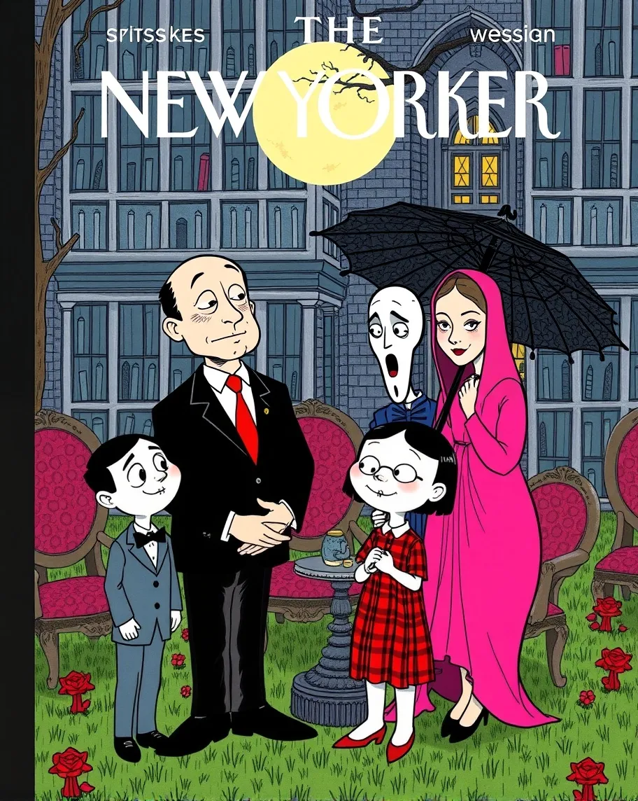 The Addams Family cartoon from New Yorker magazine
colorful