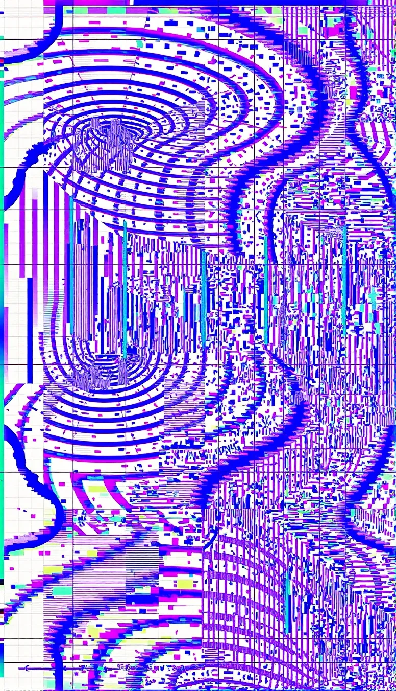 complex transposed inverted orthogonal matrix space Crosstalk
An undesired signal interfering with the desired signal. Can result in several types of picture distortion, mistracking and/or noisy picture.
Curvature error
A change in track shape that results in a bowed or S-shaped track. This becomes a problem if the playback head is not able to follow the track closely enough to capture the information. intricate glitch. intense parallax. hyper detailed static color noise. misalignment. static rolling 