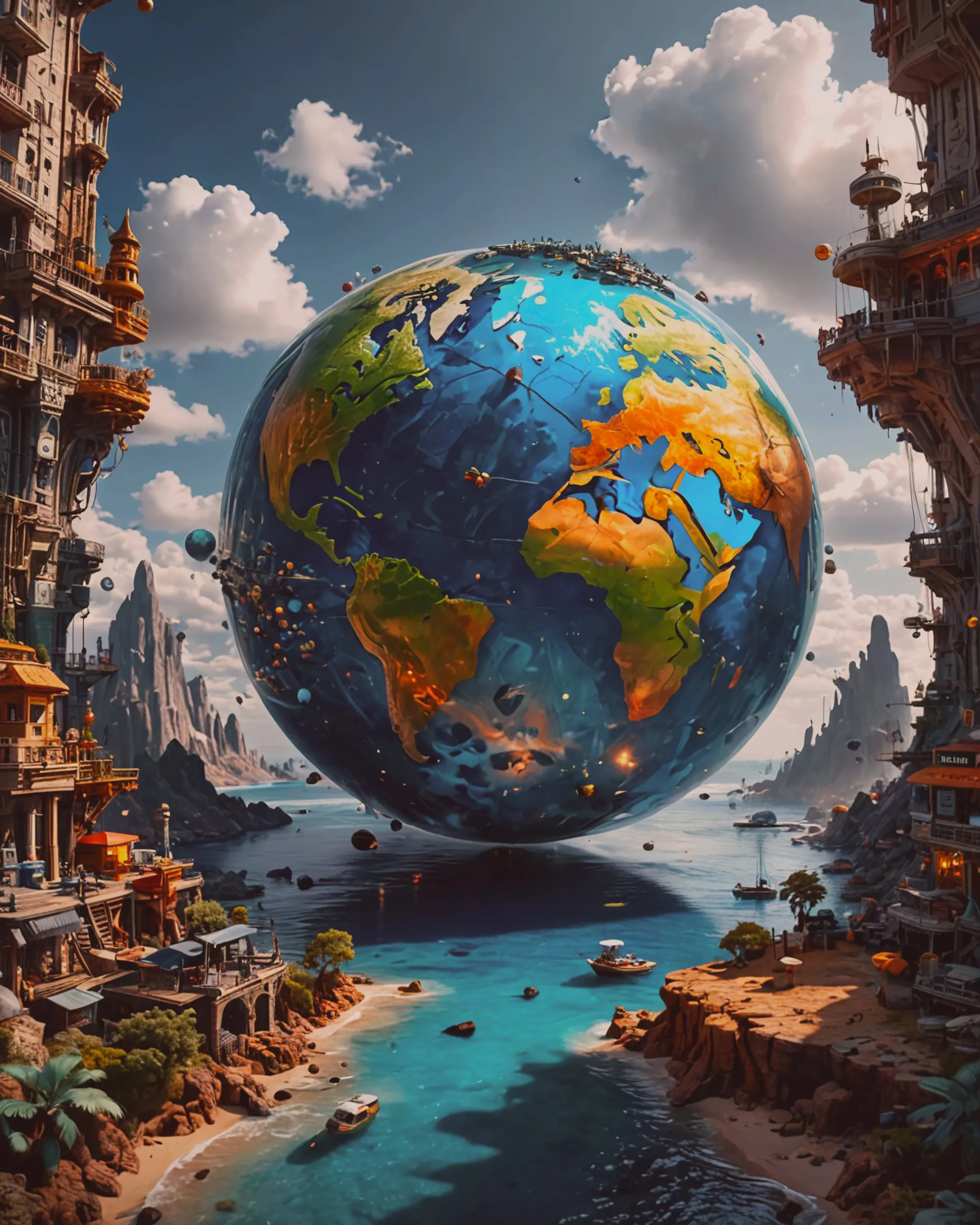 Incredible worlds , using a play - Free AI Photo Generator - starryai