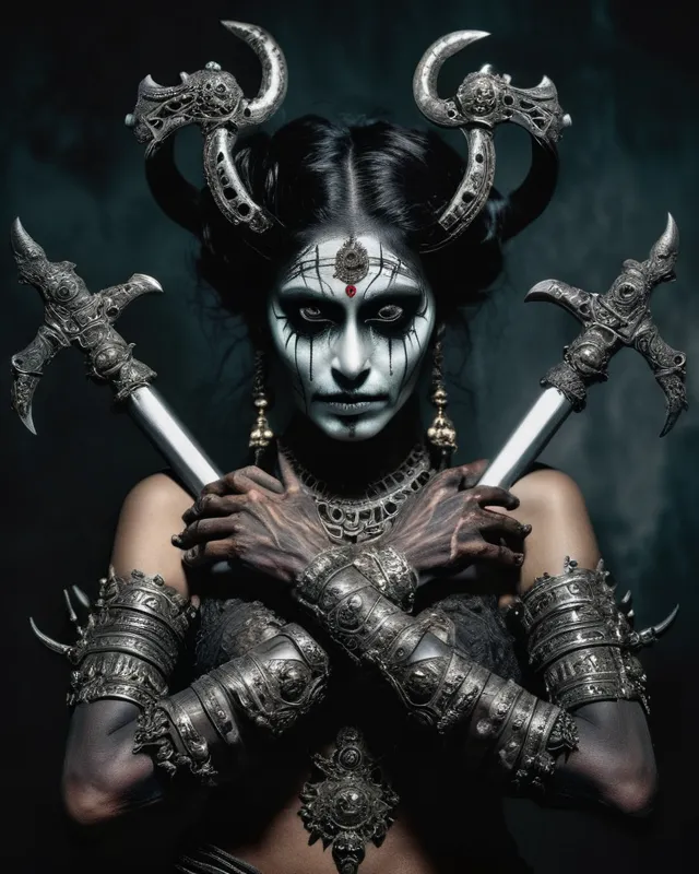 Dark Sword Goddess - Free AI Photo Generator - starryai