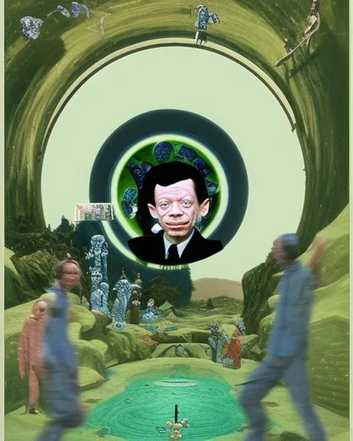 don knotts video game stargate atached to a  japanese discoin the 56th layer of hell. dada art movement. spirit of 1976.. time tunnel rewind. garden of earthly delights