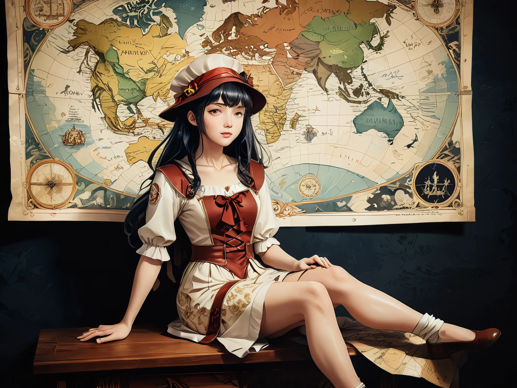 A lovely young woman a vintage - Free AI Photo Generator - starryai