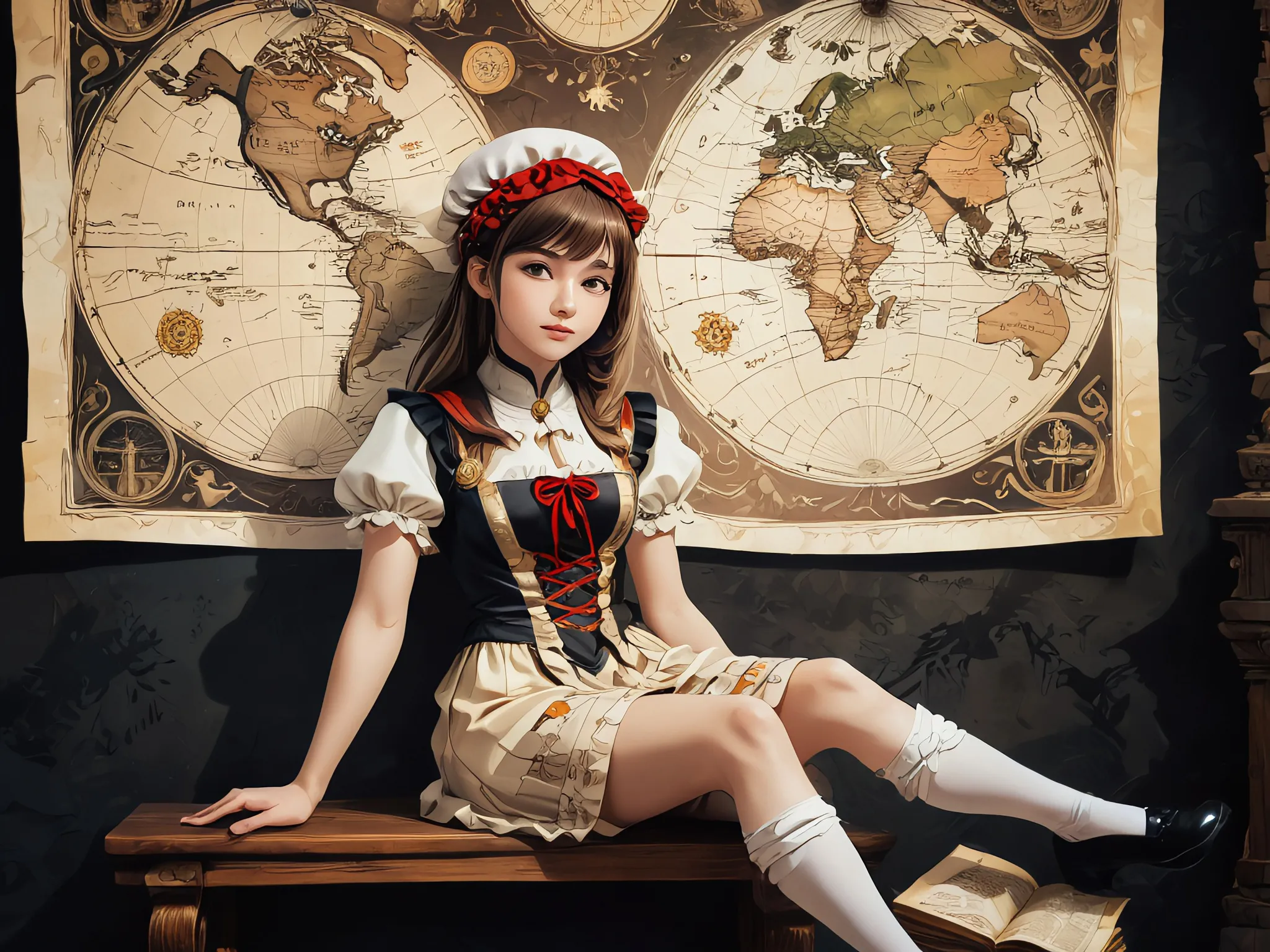 A lovely young woman a vintage - Free AI Photo Generator - starryai