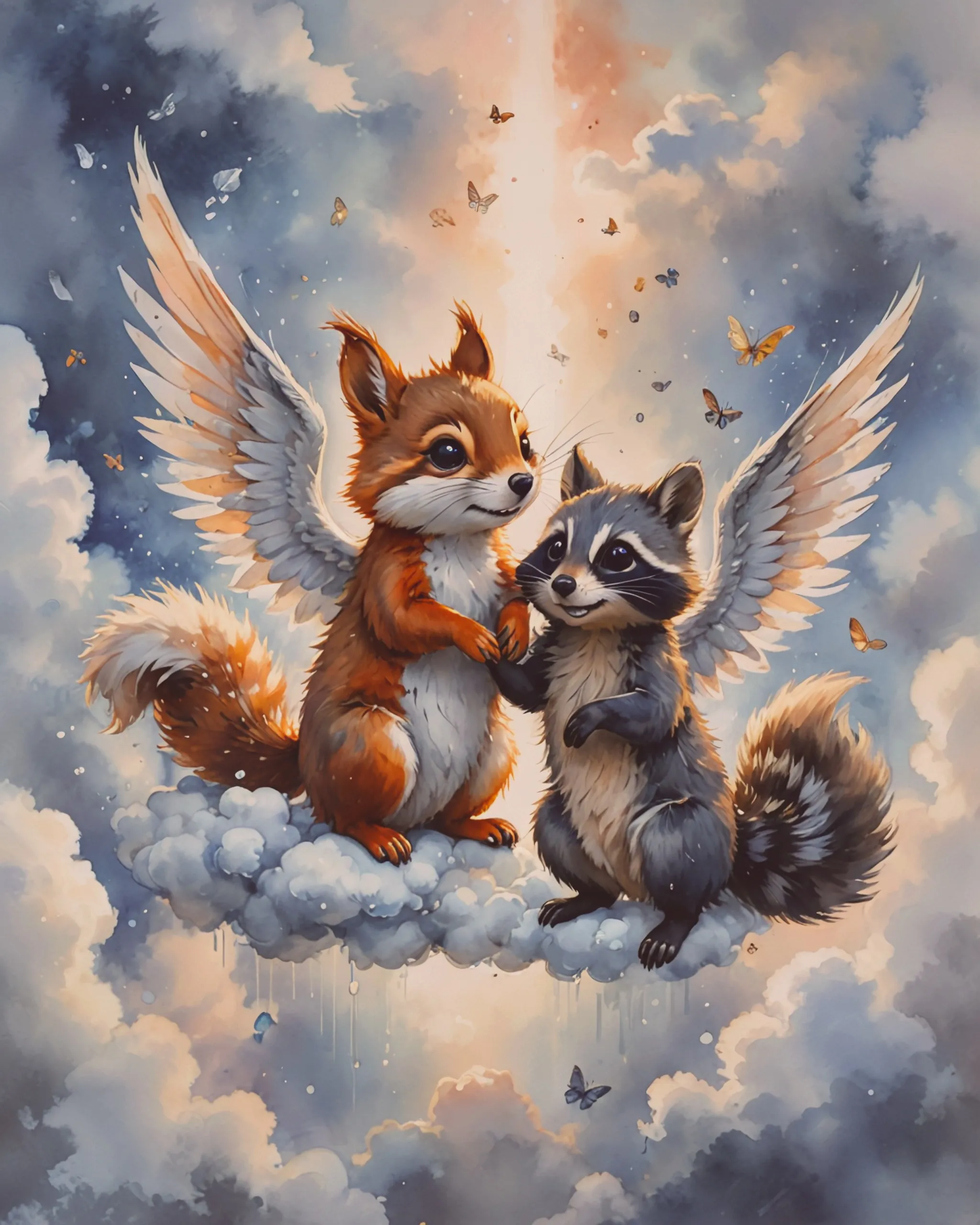 RIP Peanut [squirrel] & Fred - Free AI Photo Generator - starryai