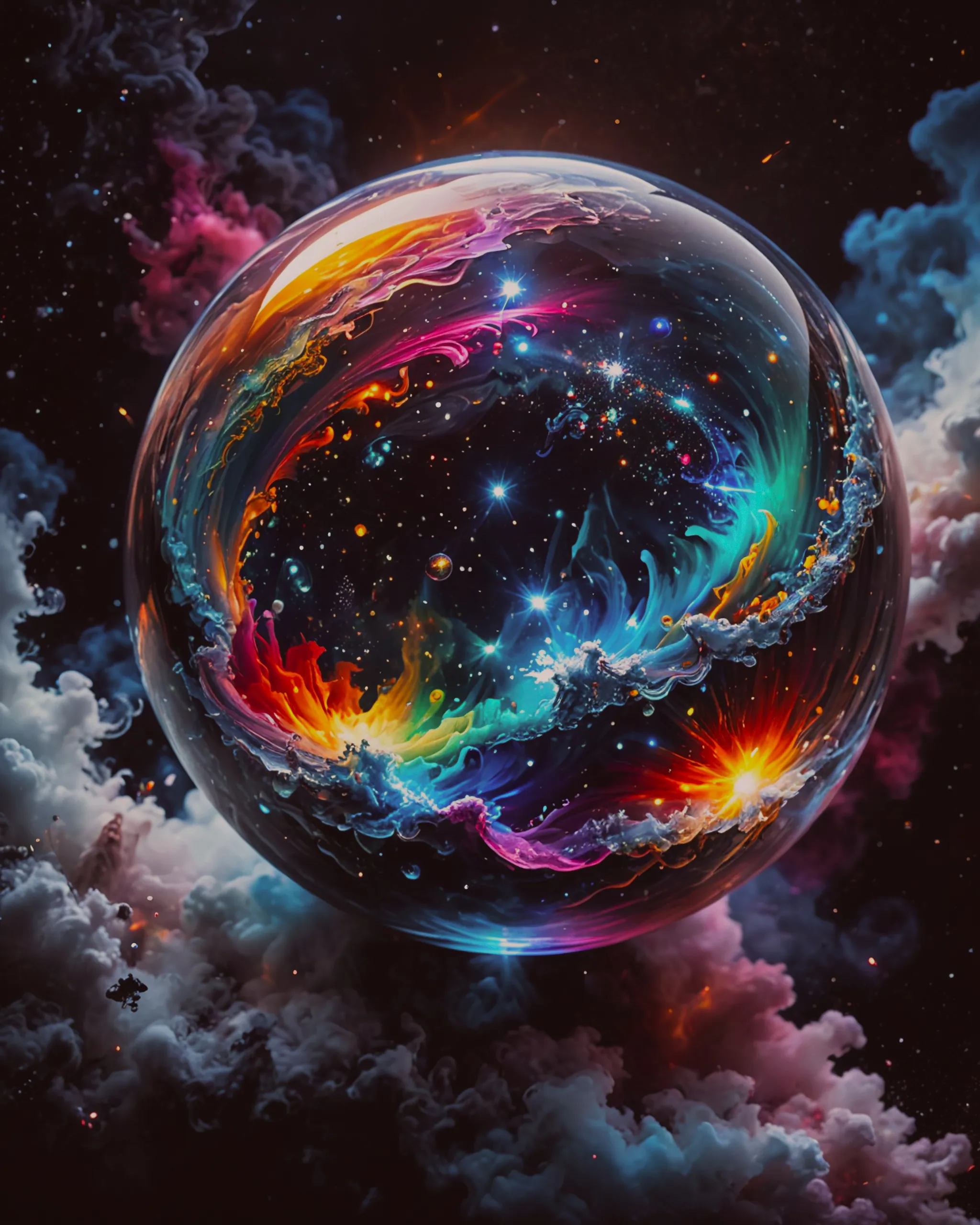 shimmering Rainbow planet, - Free AI Photo Generator - starryai