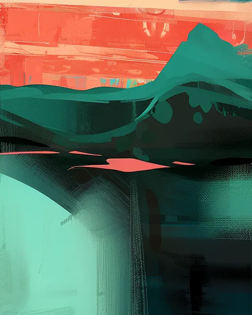 abstract painting titled "The on - Free AI Photo Generator - starryai