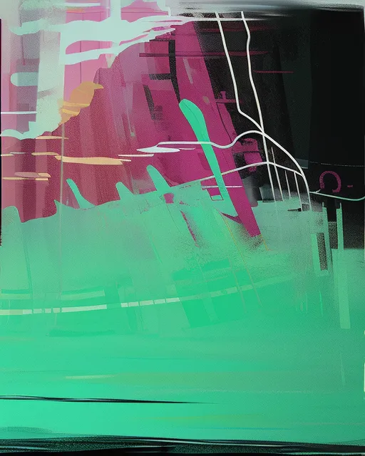 abstract painting titled "The on - Free AI Photo Generator - starryai