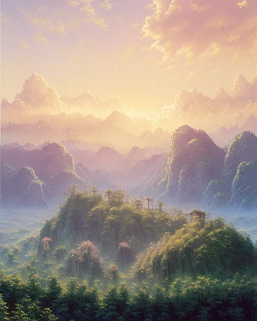 , beautiful fantasy landscape, - Free AI Photo Generator - starryai