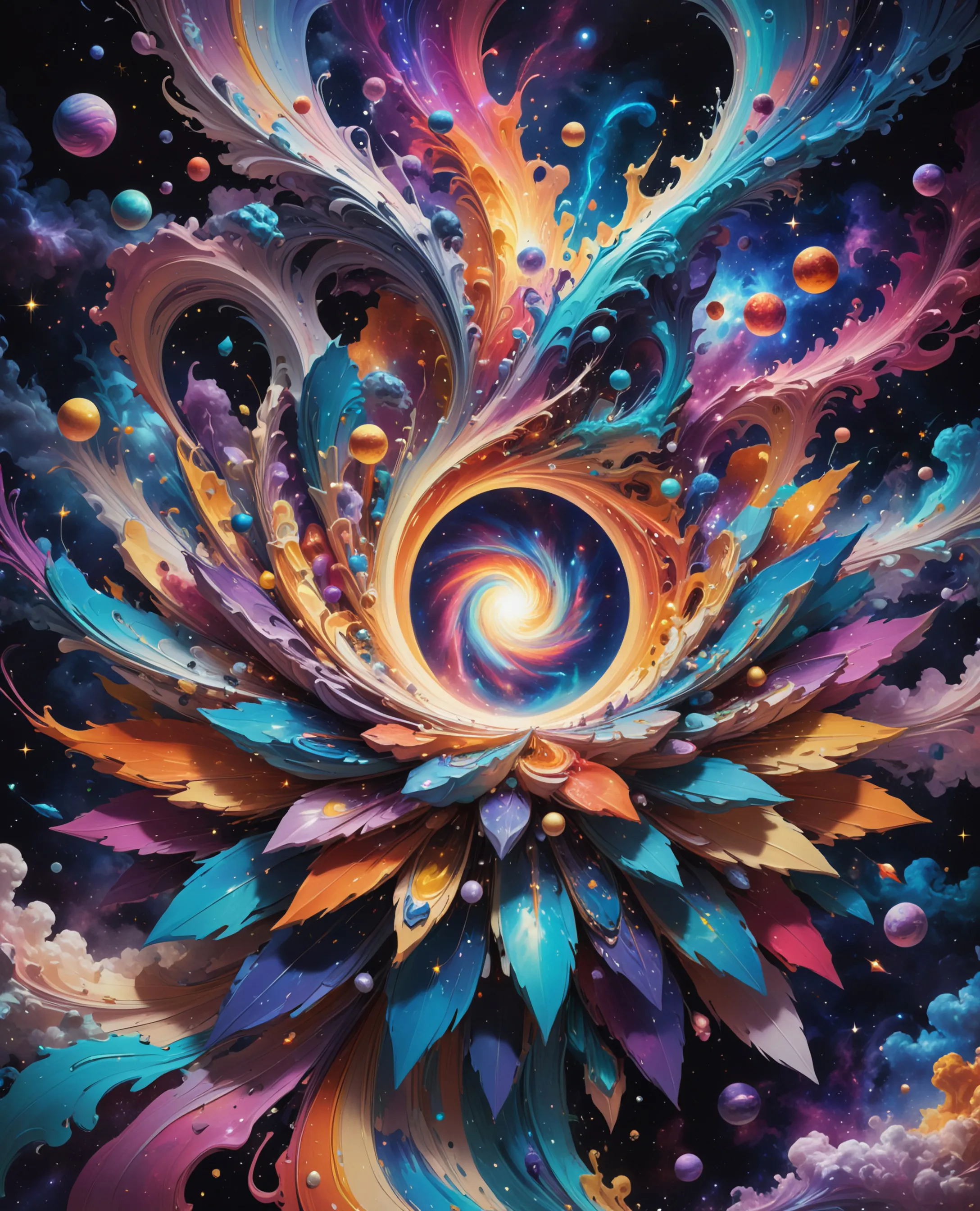 Galaxy sun stars, abstract art, - Free AI Photo Generator - starryai