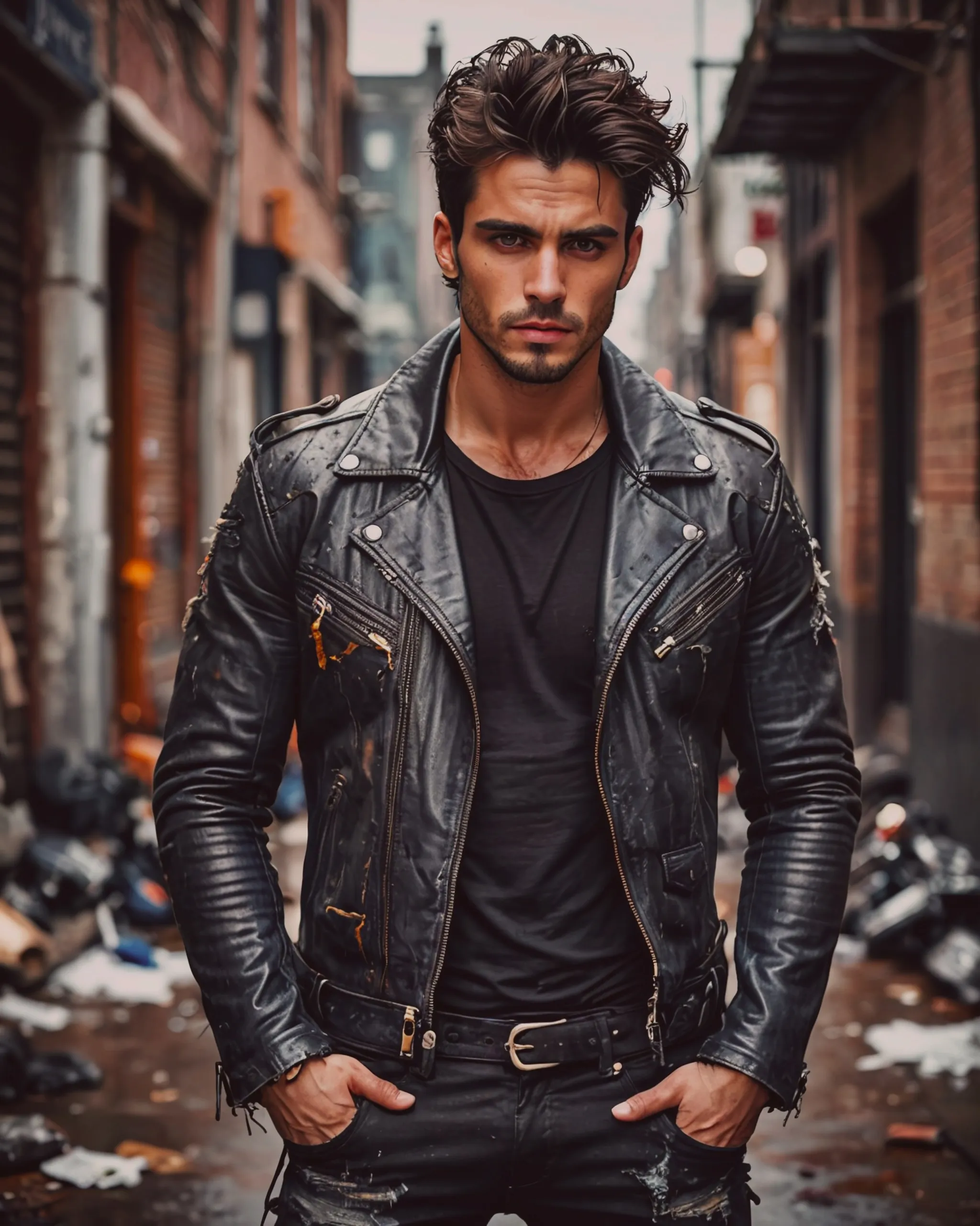 young man rugged handsome build, - Free AI Photo Generator - starryai