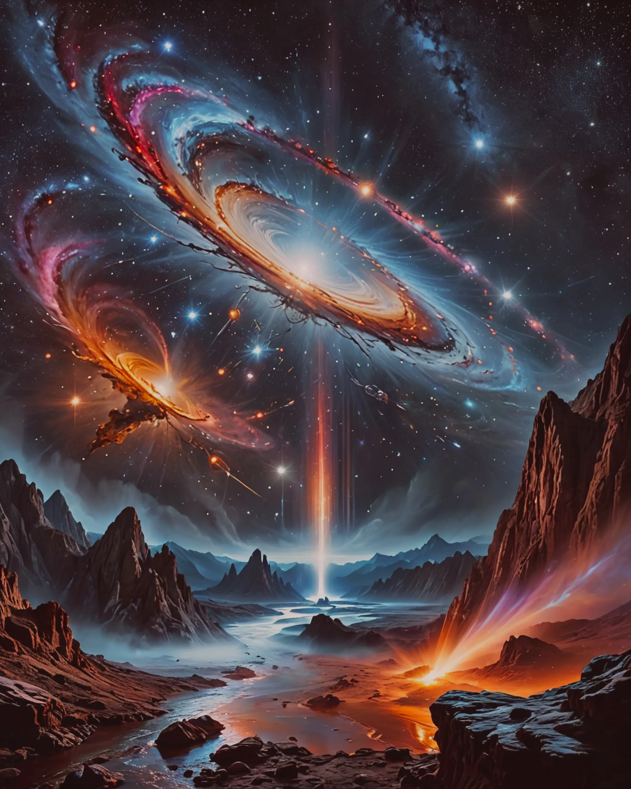 Galaxy ablaze - Free AI Photo Generator - starryai